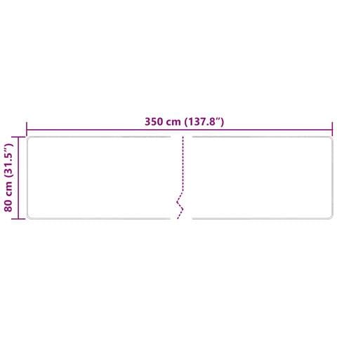 Runner Tappeto MARSA Multicolore 80 x 350 cm Poliestere e PVC - Foto 7