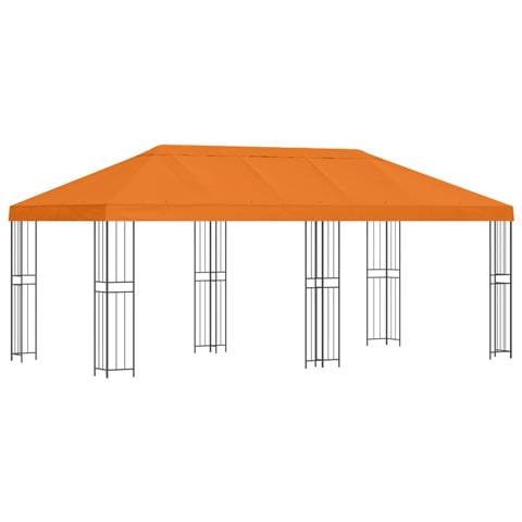 Gazebo con pareti laterali 6 x 3 m Arancione - Foto 1
