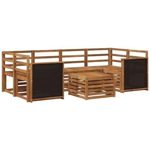 Set di divani da esterno 7 pcs Naturale - Foto 1