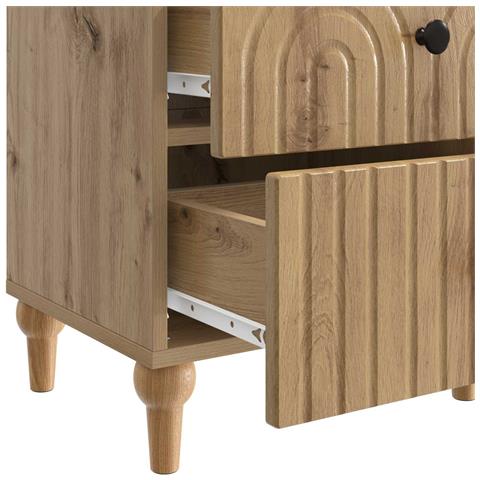 Armadio da Notte 2 pcs Rovere Artigianale 43 x 34,5 x 48 cm - Foto 9