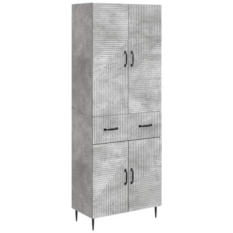 Set di armadi 2 pcs Grigio Cemento 66 x 34,5 x 89,5 cm - Foto 1