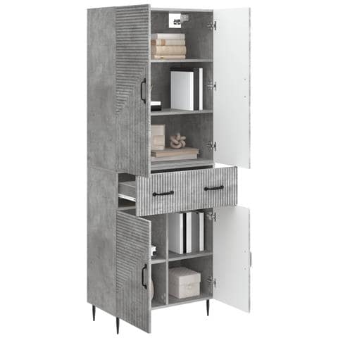 Set di armadi 2 pcs Grigio Cemento 66 x 34,5 x 89,5 cm - Foto 2