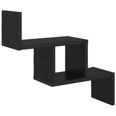 Scaffale da parete Rovere Nero 48 x 15 x 42 cm - Foto 1