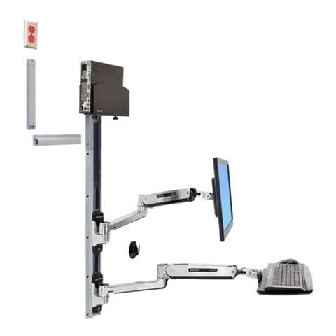 Sistema di montaggio a parete per lavorare seduti e in piedi LX - Foto 1