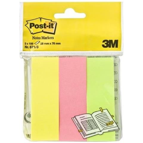 Post-it Segnapagina 671-3 25x76 - Foto 1
