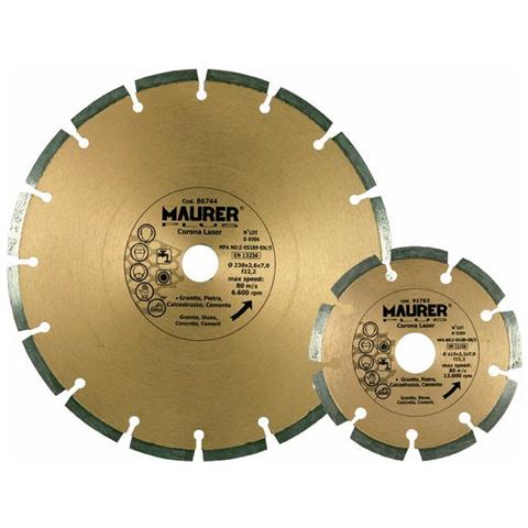 Disco Diamantato Corona Laser Segmentata 230x2,4x7 mm Ø Foro 22 mm Plus - Foto 1