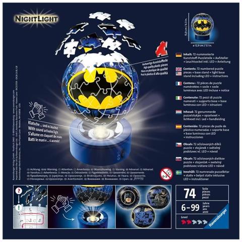 Puzzle tondo Batman 3D 72 pezzi illuminato - Foto 2