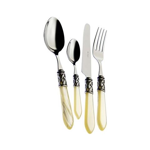 Posate Aladdin, Set 24 Pz. Scatola Compact - Avorio Silver - Foto 1