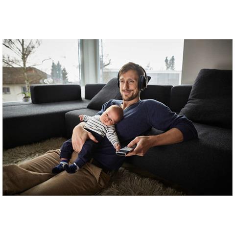 TAH6005BK / 10 Cuffia TV Stereo Padiglione Auricolare Wireless Colore Nero - Foto 8