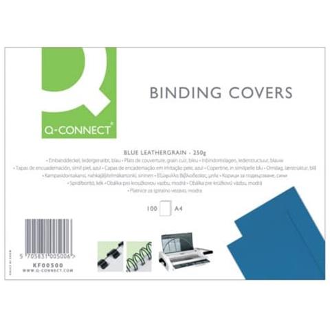 Copertina Per Rilegatura A4 250 G / m² Blu Goffrato Conf. 100 Pezzi - Kf00500 - Foto 1