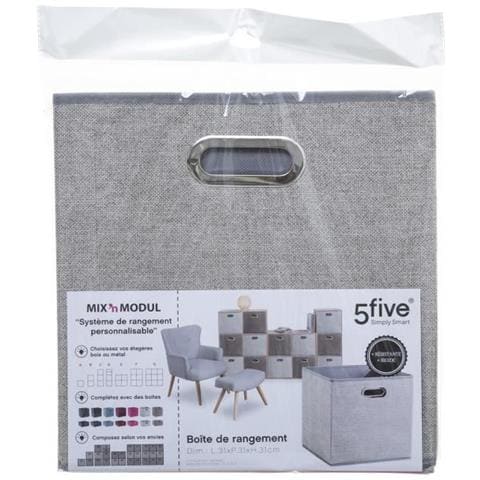 Scatola Di Immagazzinaggio - 31 X 31 Cm - Grigio Chiaro Screziato - Foto 4
