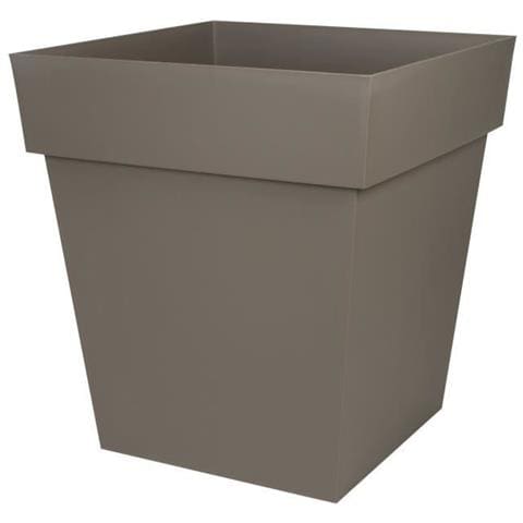 Vaso Quadrato Tuscany - 50 Cm - 87 L - Tortora - Foto 1