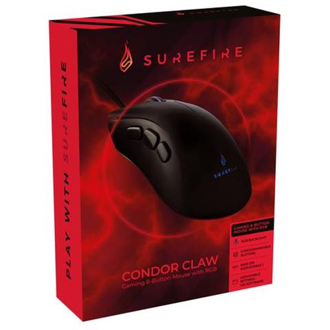 Surefire Buzzard Claw Mouse Giocare Mano Destra Usb Tipo A Ottico 7200 Dpi (buzzard Claw Gam.mouse - 6-button Mouse With - Foto 1