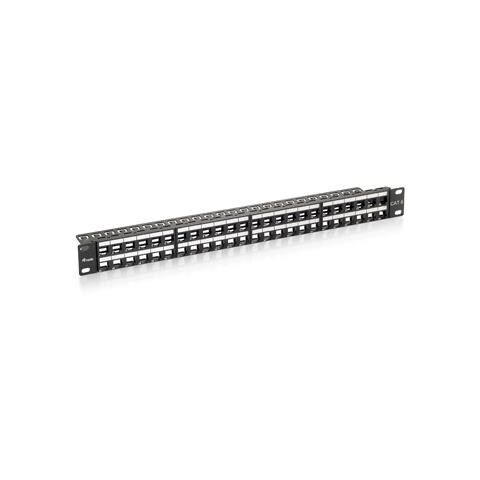 Cat 6 Keystone Patch Panel unshielded 48-port, Nero - Foto 1