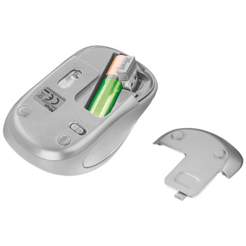 Yvi FX RF Wireless Ottico 1600DPI Ambidestro Grigio, Bianco mouse - Foto 5