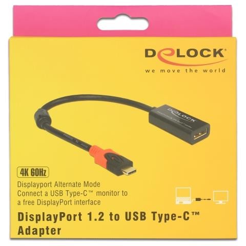 63928 USB tipo-C DisplayPort 20 pin Nero, Rosso cavo di interfaccia e adattatore - Foto 1