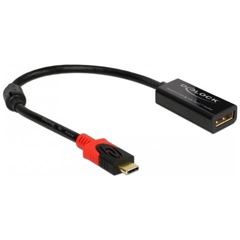 63928 USB tipo-C DisplayPort 20 pin Nero, Rosso cavo di interfaccia e adattatore - Foto 2