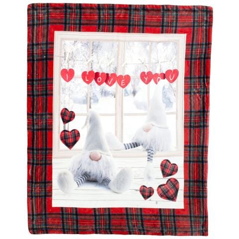 Plaid Coperta Divano Stampa Digitale Retro Agnellato Pelliccia Vari Disegni 130x160 Gnomi - Foto 11