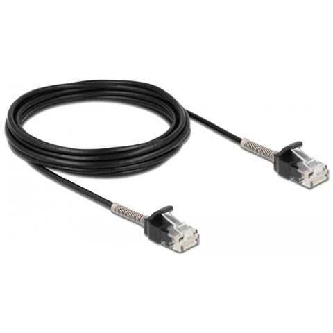 Cavo RJ45 maschio per RJ45 femmina Cat. 6A da 5 m nero - Foto 2