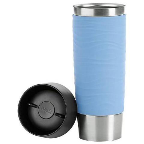 Travel Mug Waves Grande Tazza Nero, Blu, Acciaio Inossidabile Universale 1 Pezzo (i) - Foto 2