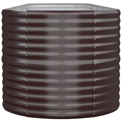Vaso Giardino Acciaio Verniciato a Polvere 440x80x68 cm Marrone - Foto 5