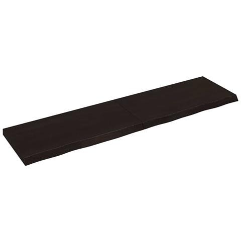 Ripiano Marrone Scuro 200x50x (2-6) cm Massello Rovere Trattato - Foto 1