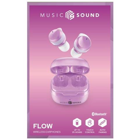 Cuffie Bluetooth FLOW con Custodia di Ricarica Colore Viola - Foto 2