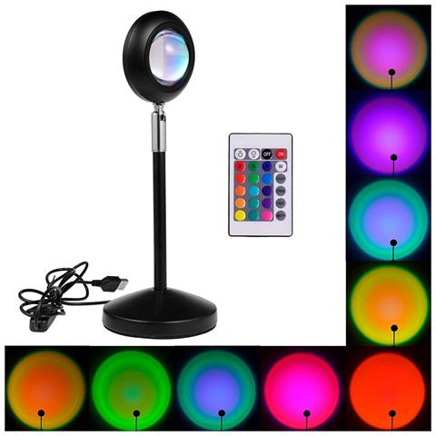 Lampada Intelligente Rgb Sunset Controllo Vocale 180° Fotografia Selfie App - Foto 6