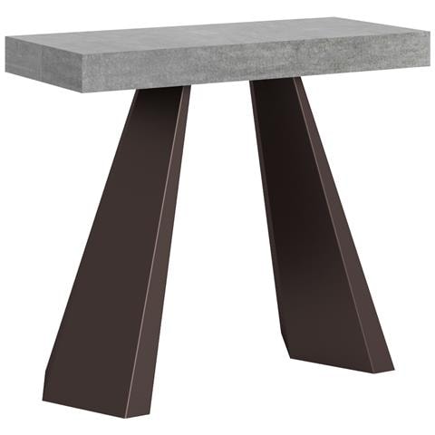 Consolle Allungabile 90x40/196 Cm Diamante Small Telaio Orso - Cemento - Foto 5