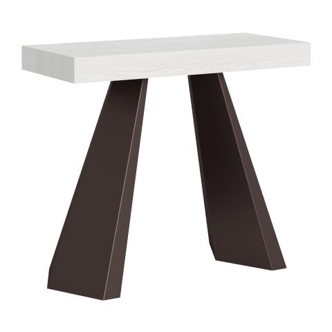 Consolle Allungabile 90x40/196 Cm Diamante Small Telaio Orso - Cemento - Foto 1