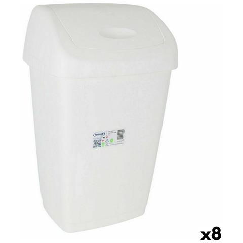 Secchio Della Spazzatura Tontarelli Aurora Bianco (8 Unità) - Foto 1