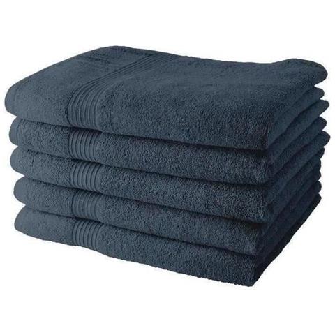 Set Di Asciugamani Antracite 5 Pezzi 70 X 130 Cm - Foto 1