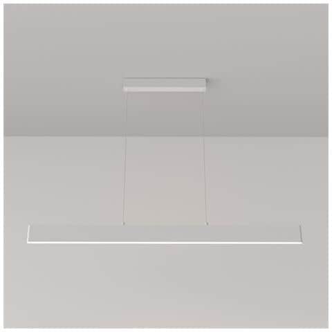 Lampadario A Sospensione Moderno Step Metallo Bianco Luce Led Integrato 30w - Foto 1