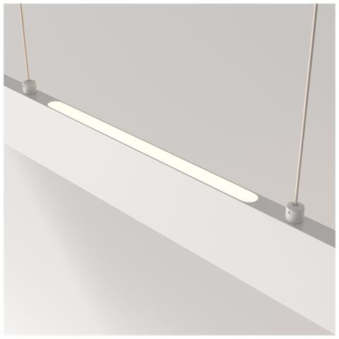 Lampadario A Sospensione Moderno Step Metallo Bianco Luce Led Integrato 30w - Foto 2