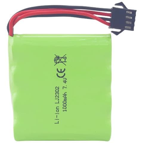Batteria Ricaricabile 7.4v 1000mah Sm-4p Per Rc De36w De65 | Connettore Sm-4p, Ricarica Usb Facile | Alta Durata, Design Compatto, Green - Foto 2