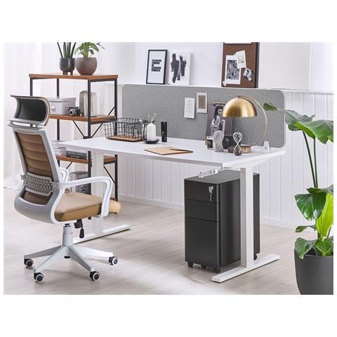 Pannello Divisorio Per Scrivania Grigio Chiaro 160 X 40 Cm Wally - Foto 1