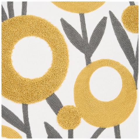 Set Di 2 Cuscini Shallot Cotone 45 X 45 Cm Floreale Ricamato Multicolore - Foto 7