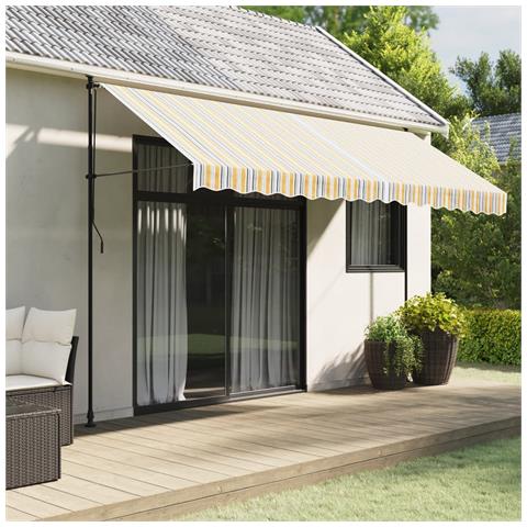 Tessuto Di Ricambio Per Tenda Strisce Multicolore 4x3 M - Foto 1