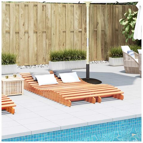 Lettini 2pz Marrone Cera 205x60x31,5 Cm Legno Massello Di Pino - Foto 3