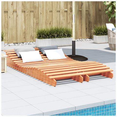 Lettini 2pz Marrone Cera 205x60x31,5 Cm Legno Massello Di Pino - Foto 1