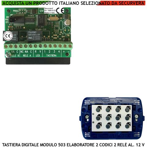 Tastiera Apri Porta Da Incasso Digitale Per Modulo 503 Set Elaboratore Remoto Gestisce 2 Attivazioni Antifurto Aliment - Foto 1