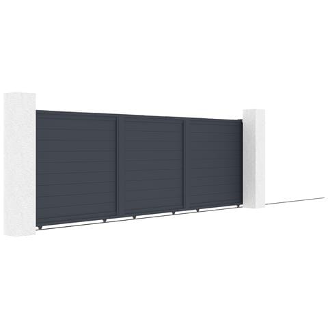 Cancello Scorrevole In Alluminio 5m Eiger H. 160cm Grigio - Foto 2