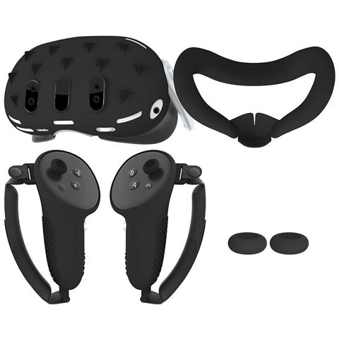 Accessori Meta Quest 3, Copertura Dell'impugnatura Del Controller, Copertura Del Viso Black - Foto 1