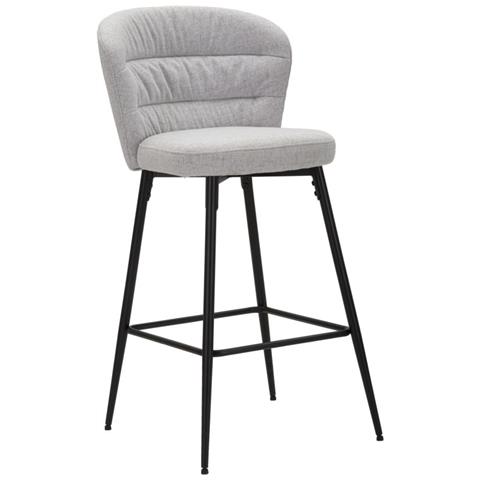 Sgabello Bar Losanna Grigio Set 2 Pz Cm 52x59x108 - Foto 1