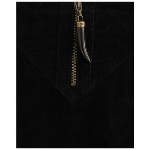 Gonna Tubino In Velluto A Coste Nero - It42-m - Foto 5