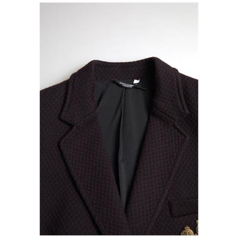 Blazer Doppiopetto Con Ricamo Logo Viola - It48 - M - Foto 2