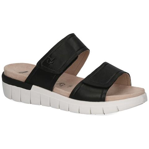 Black Nappa Casual Open Sandals Sandali Pelle Scarpe Donna Nero Eu 38, 9-27200-42-022 - Foto 1