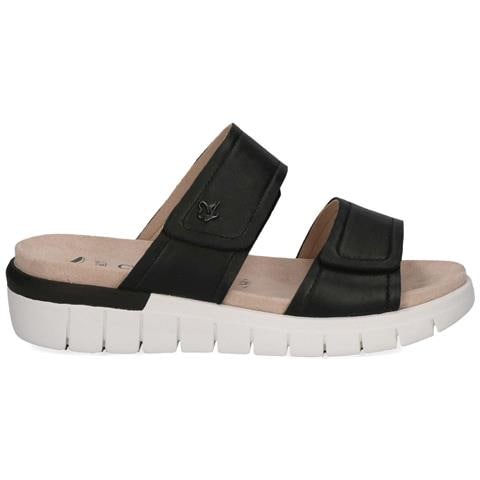 Black Nappa Casual Open Sandals Sandali Pelle Scarpe Donna Nero Eu 38, 9-27200-42-022 - Foto 2