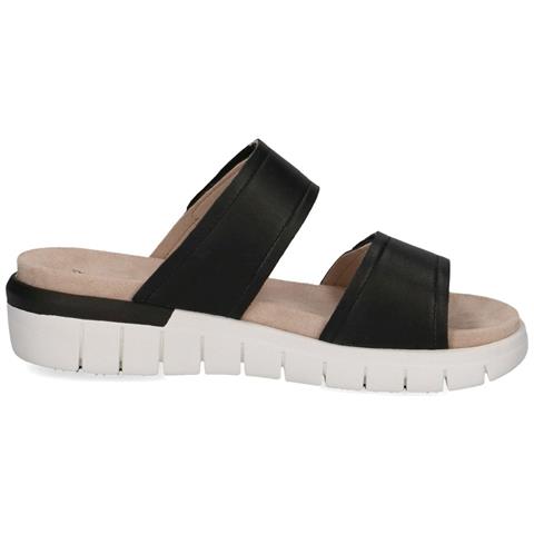 Black Nappa Casual Open Sandals Sandali Pelle Scarpe Donna Nero Eu 38, 9-27200-42-022 - Foto 3