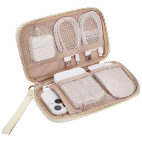Custodia Organizzatore Per Cavi Da Viaggio, Custodia Per Accessori Elettronici Beige - Foto 2